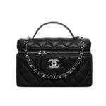 Chanel 25C Matelasse Vanity Black 19Cm
