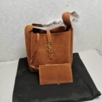 Saint Laurent Le 5 À 7 Supple In Suede Golden Brown 24Cm - Image 2