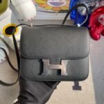 Hermes Constance Epsom CK89 Black Silver Hardware 18Cm - Image 2