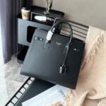 Saint Laurent Sac De Jour Baby In Grained Black 32Cm 717448DTI0W1000 - Image 2