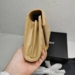Saint Laurent Cassandre Matelassé Chain Wallet In Grain De Poudre Embossed Beige 22Cm 377828BOW012721 - Image 4