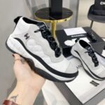 Chanel Plain Logo Sneakers Suede White G65776 - Image 3