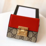 Gucci GG Supreme Padlock Wallet Red And Beige 11Cm - Image 2