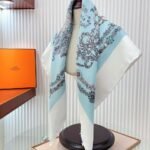 Hermes Brides De Gala En Fleurs Scarf 90Cm Blanc H004192S 01 - Image 5