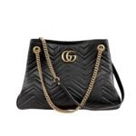 Gucci GG Marmont Shoulder Bag Black 32Cm 453569 DRW1T 1000