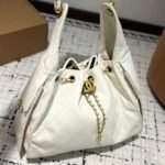 Chanel 25 Medium Handbag Grained And Gold Tone Metal White 34Cm AS5293 B20304 10601 - Image 2