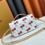 Louis Vuitton X Murakami Pochette Métis East West Monogram Cherry White 21Cm M14231 - Image 7