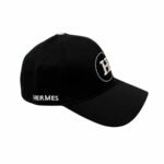 Hermes Baseball Cap Black H Logo
