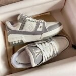 Louis Vuitton LV Trainer Sneaker Grey White 1A8KBA - Image 3