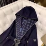 Louis Vuitton Hooded Wrap Coat Black 1A4PE6 - Image 3
