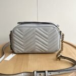 Gucci GG Marmont Small Camera Bag Light Grey 24Cm 447632 AABZB 1712 - Image 4