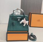 Hermès Kelly 25 Alligator Vert Emerald 25Cm - Image 5