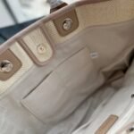 Chanel Deauville Medium Tote Beige And Brown Canvas 38Cm - Image 4