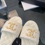 Chanel 23P Quilted CC Chain Mule Sandal White - Image 7