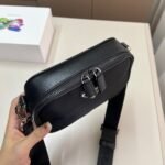 Prada Brique Re Nylon And Saffiano Leather Bag Black 20Cm 2VH070 2DMH F0002 V XMP - Image 4