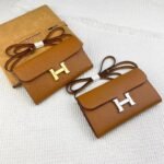 Hermes Constance Wallet To Go Gold Epsom Silver Hardware 21Cm - Image 2
