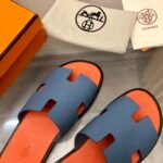 Hermes Izmir Sandal Bleu Bleuet Orange H221824Z - Image 4
