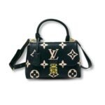 Louis Vuitton Madeleine MM Monogram Empreinte Black Beige 30Cm