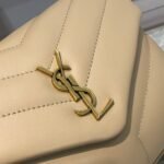 Saint Laurent Loulou Toy Strap Bag In Quilted Y Beige 20Cm 678401DV7072721 - Image 2