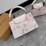 Louis Vuitton Capucines BB Bag Pink And White 27Cm - Image 4
