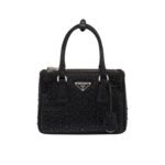 Prada Galleria Satin Mini Bag With Crystals Black 23Cm 1BA906 2AWL F0002 V EOY