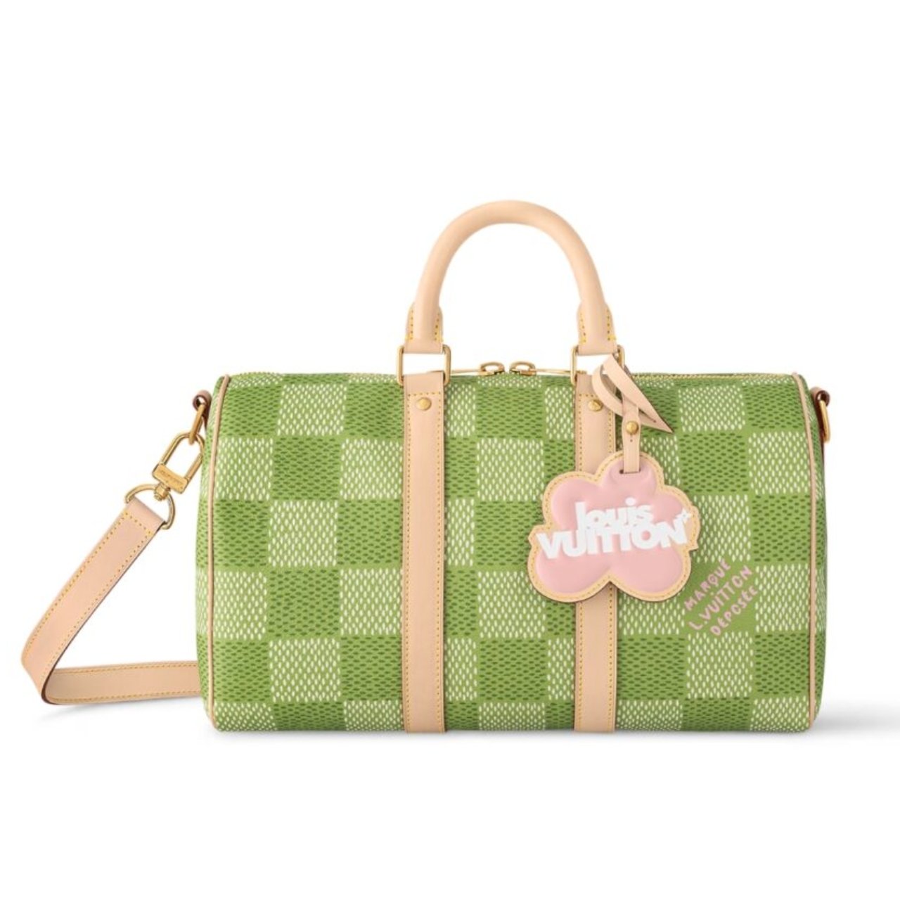 Thumbnail-26-4 Louis Vuitton Keepall Bandoulière Damier Canvas Green 35Cm N40671 - Image 1