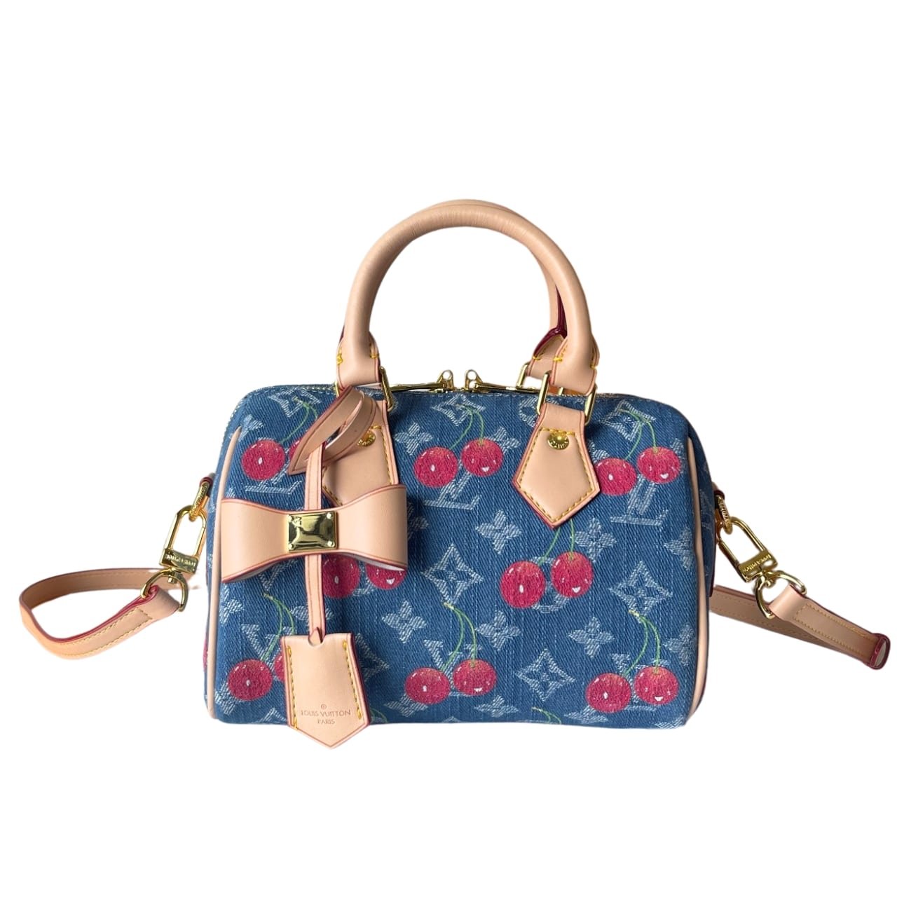 Thumbnail-40-1-1 Louis Vuitton X Takashi Murakami Speedy Bandoulière 20 Monogram Denim Blue 20Cm - Image 1