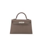 Hermes Kelly Mini Epsom Handbag Etoupe 22Cm