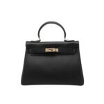Hermes Kelly Togo Handbag Black 25Cm