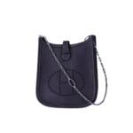 Hermes Mini Evelyne Bag Blue Nuit 17cm