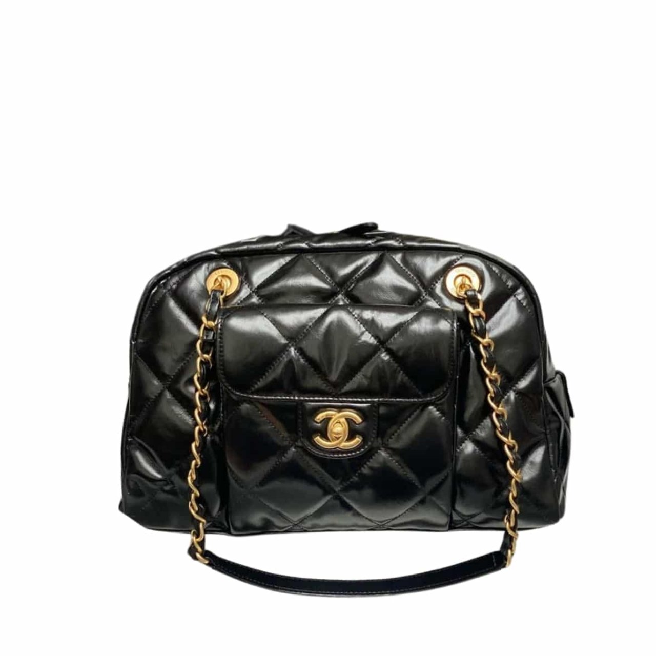 vel-10-4 Chanel Bowling Bag Black 34Cm - Image 1