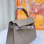 Hermes Kelly Haze Yellow Brown Silver Hardware - Bag - Image 9