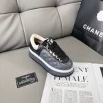 Chanel 25SS Top Luxury Embroidered Thick Loafers-Grey - Image 5