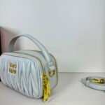 Miu Miu Logo Patch Zipped Clutch Bag - Image 6