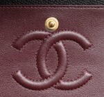 Chanel Classic Flag Bag Small Classic Double Flap Black Caviar Gold Hardware - Bag - Image 16