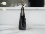 CHANEL Shiny Aged Calfskin Quilted Nano Kelly Shopper Black - Bag - Image 5