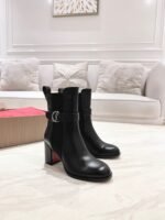 [TOP] Christian Louboutin CL Chelsea Booty 70 mm Low boots Black leather - Shoes - Image 2