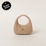 Miu Miu Wander matelassé nappa leather hobo bag