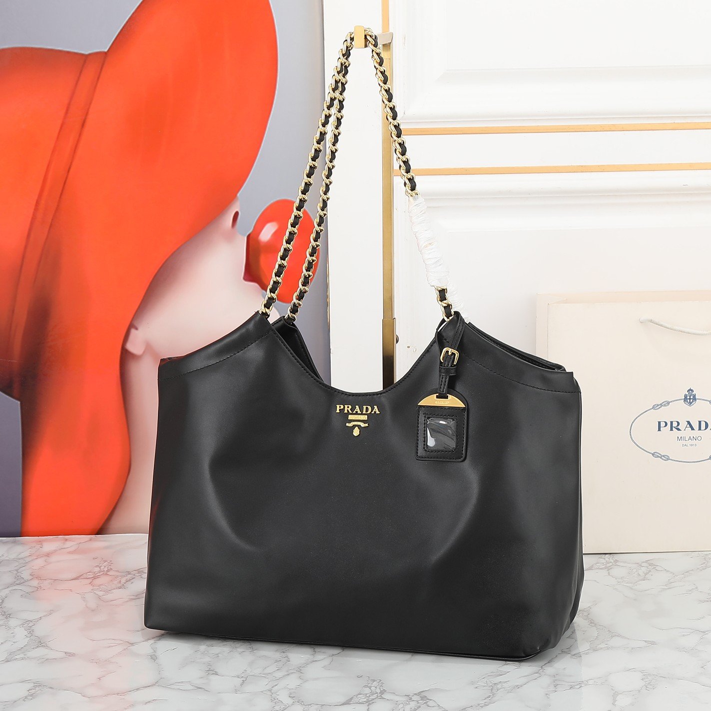 03293a257f230784fa27f8efd5339603 Prada New 21 Tote Shopping Bag - Gold Label Bag - Image 1