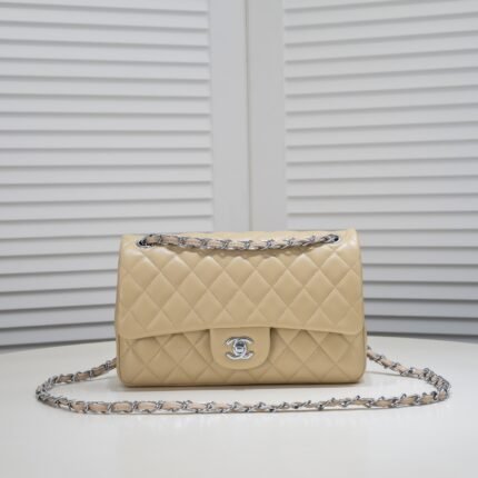 Chanel Classic Double Flap Bag Yellow Silver Hardware - Bag