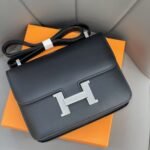 Hermes Constance leather Silver crossbody bag - Image 2