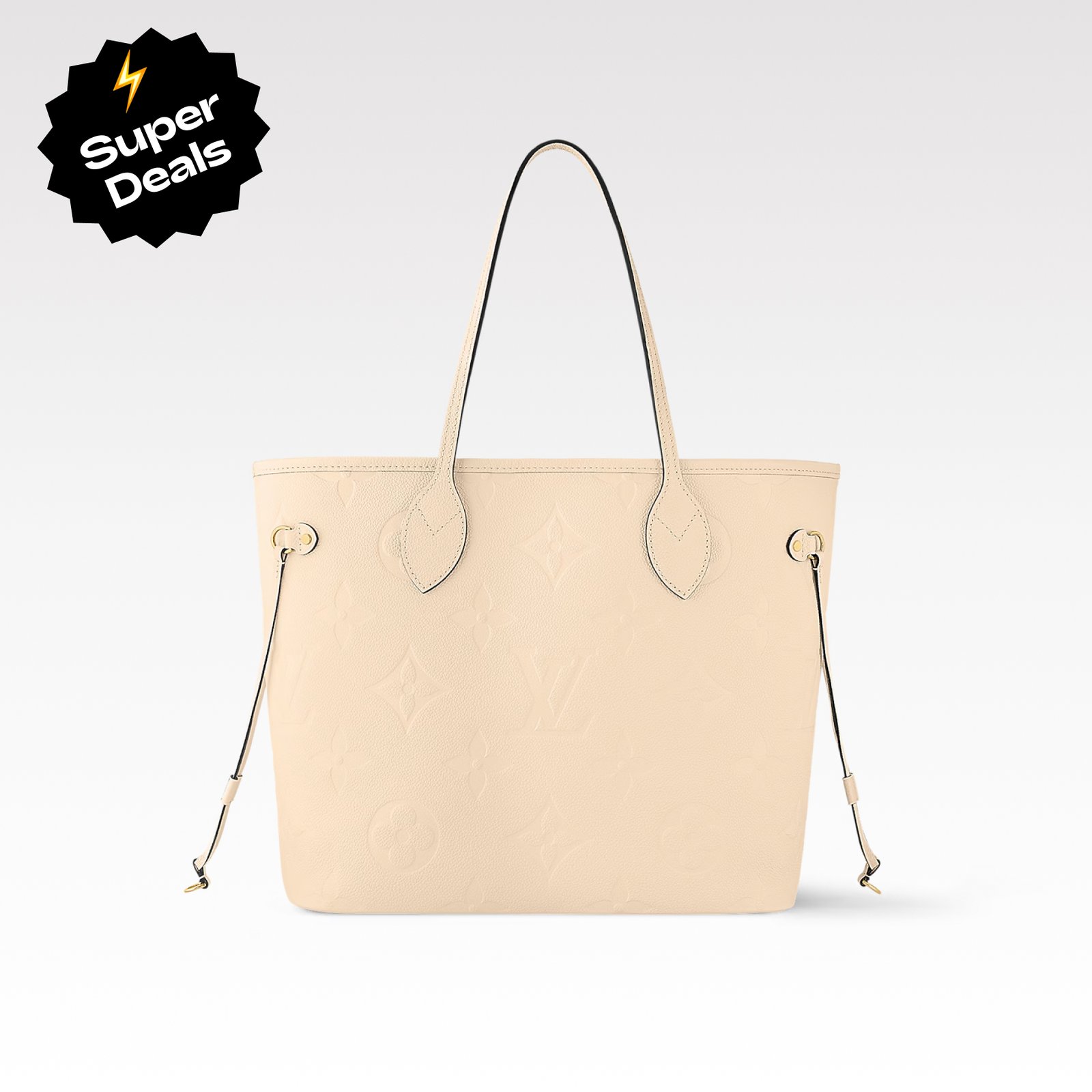 05243876673fc2c31475fa799c01ec6a Louis Vuitton Neverfull Full Leather Embossed Medium Handbag - Image 1