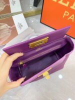 Hermes 2424 Togo Swift Gold Hardware Purple - Bag - Image 9