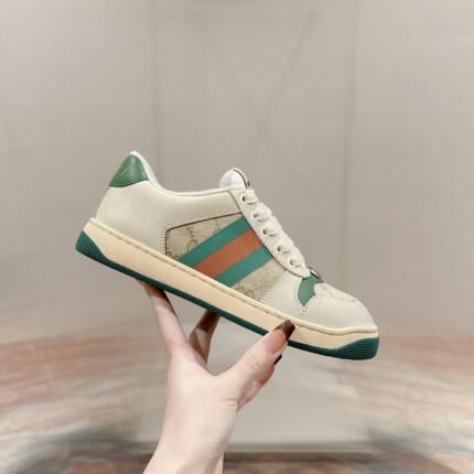 Gucci Screener trainer with Web Green Sneaker - Shoes