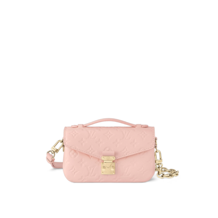Louis Vuitton Pochette Métis East West Embossed Soft Grain Cowhide - Pink