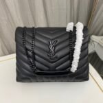 SAINT LAURENT Loulou Medium quilted leather shoulder bag black - Bag - Image 5