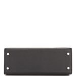 Hermes Kelly Epsom Haze Black Silver Hardware - Bag - Image 6