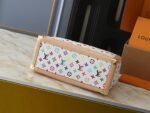 Louis Vuitton x Murakami LV x TM OnTheGo MM White Multicolored in Coated Canvas with Gold-toned Bag - Image 6