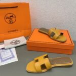 Hermes Oran Sandal Leather Sandals Slippers - Shoes - Image 3