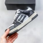 AMIRI Men's Skel Top Low Sneakers in Black/White - Shoes - Image 4